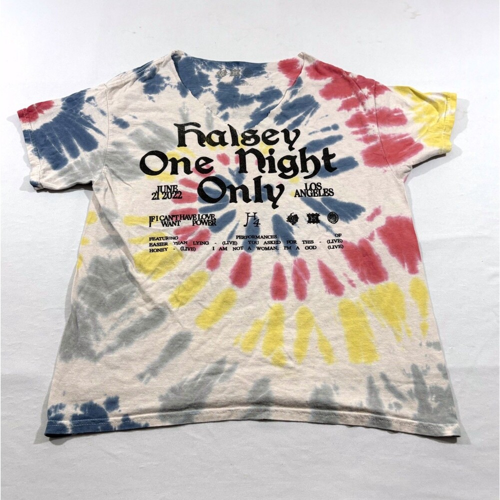 Halsey One Night Only LA Tie Dye Rare Graphic Concert Print Tee T-shirt Sz L